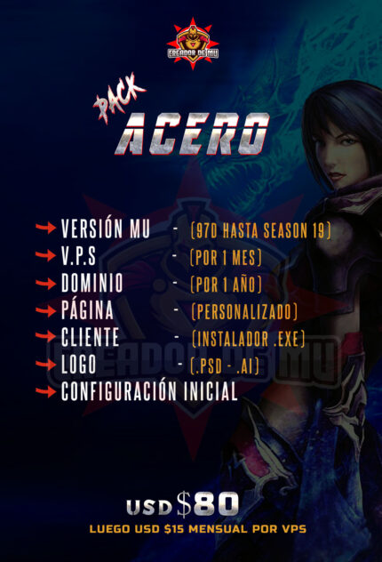Pack Acero Mu Online
