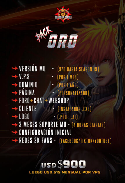 PACK ORO mu online