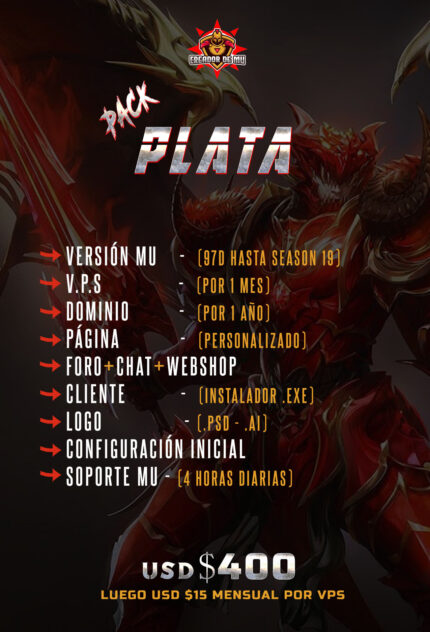 PACK PLATA mu online