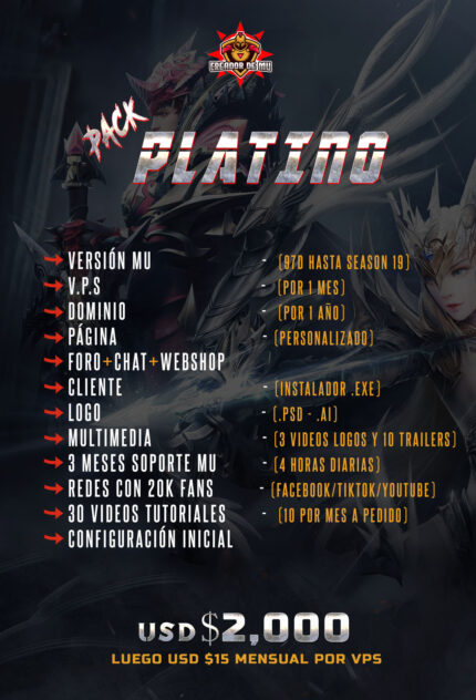 PACK PLATINO mu online